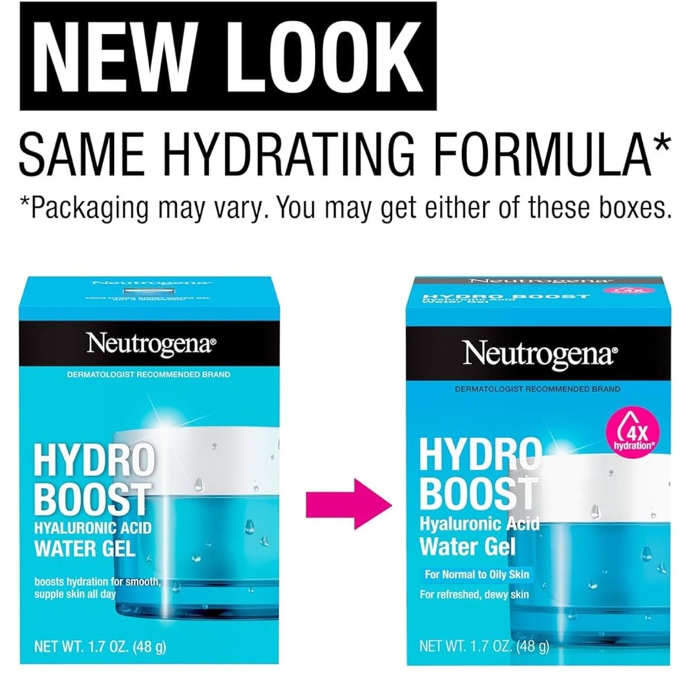 Neutrogena Hydro Boost Water Gel / Signature Fragrance, Hyaluronic Acid. 1.7oz